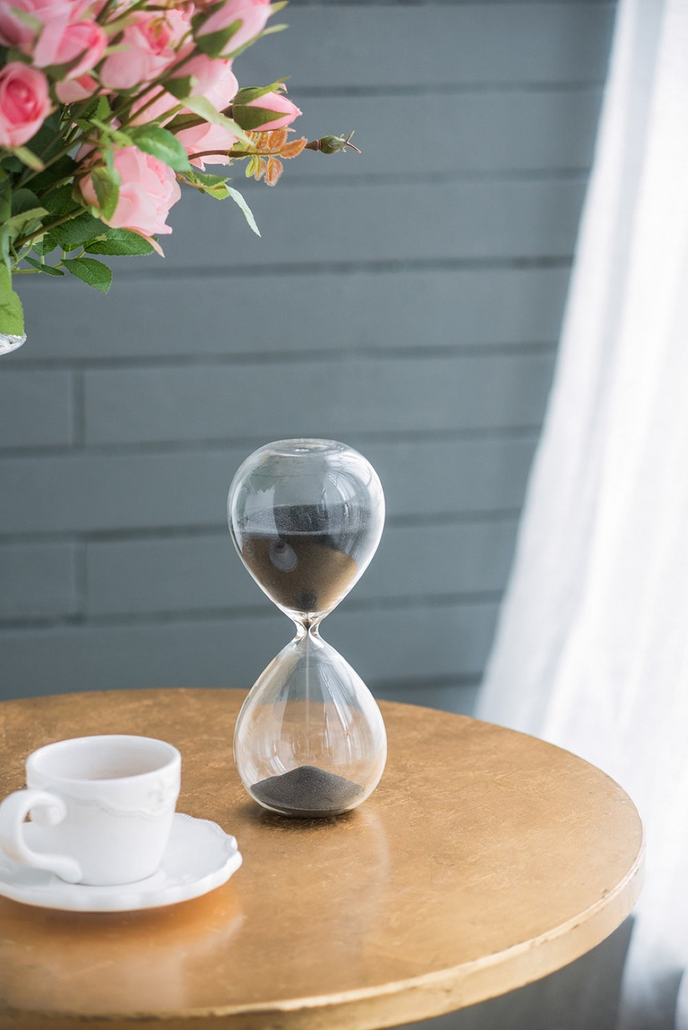 English Elm Set Of 2 Ferdinand 30-Minute Hourglasses - Elegant Black Sand Timers For Stylish Home Decor W2078P278142-GIGA