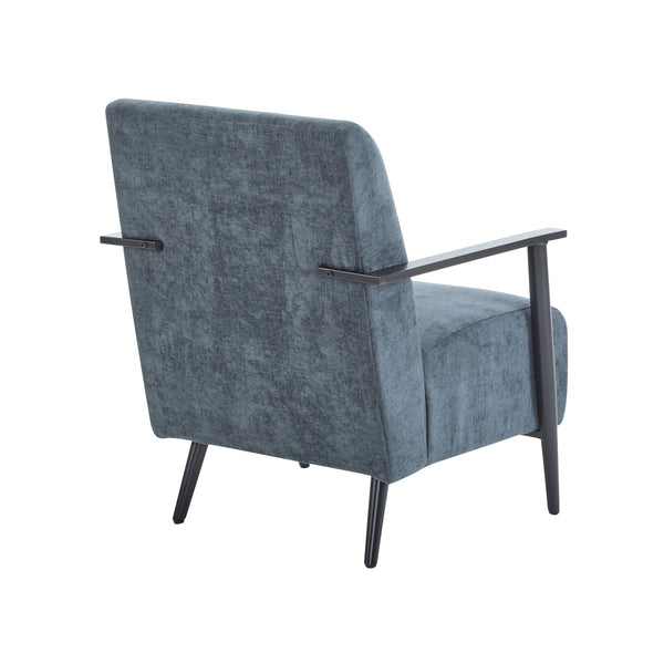 English Elm Christopher Knight Home® - [Set of 2] Modern Lounge Chair with Polyester Upholstery and Metal Frame for Compact Living Spaces Blue Gray N767P236501G_2