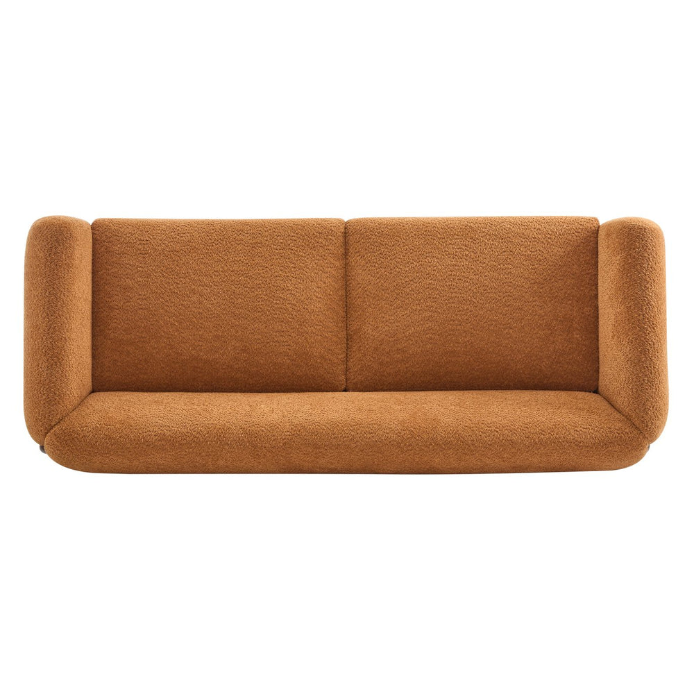 English Elm Christopher Knight Home® - 82Inches Caramel Boucle Sherpa Sofa - Plush Comfort, Modern Design, Cozy Living Room Essential N771P205090W_N771P205091W
