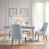 Martha Stewart Winfield Farm House Upholstered Dining chair Set of 2 MT108-0079 Light Blue