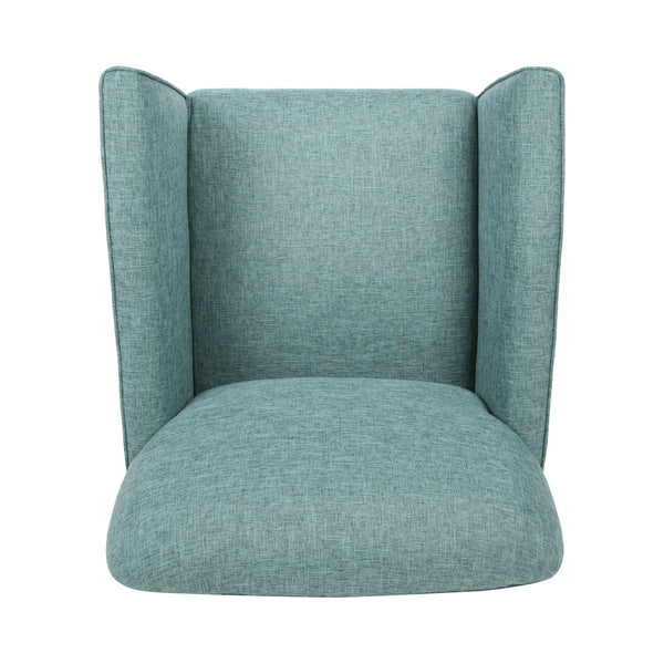 English Elm Christopher Knight Home® - CHAIR modern fabric lounge seat with compact 28.5x28.25x20.75 in dimensions, cozy supportive design Teal 63566.00TTWD