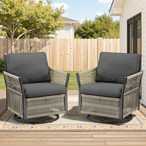 English Elm 73.2" Outdoor Handwoven Rattan 3 Seat Sofa with Olefin Cushions for Porch or Patio T3773P419404