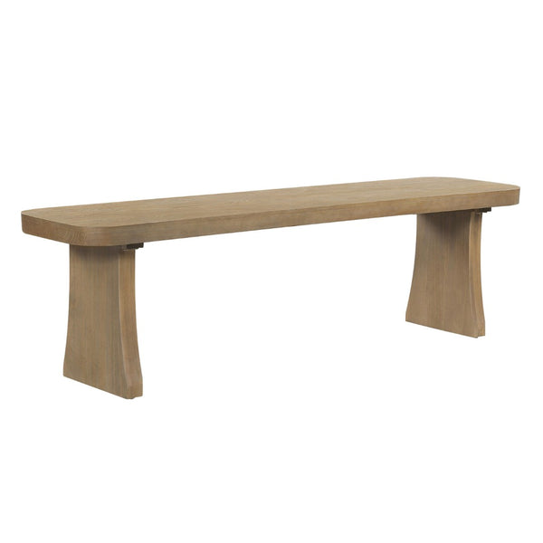 English Elm Indoor Solid Pine Dining Bench Seats Three Adults Farmhouse Style Kitchen Seating N779P329133B