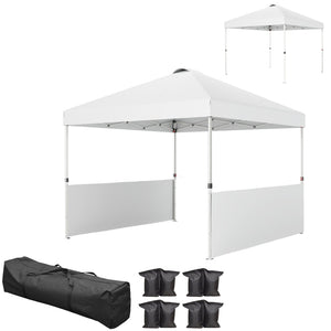 English Elm Outsunny 10x10 Pop up Canopy Uv50 Oxford Roof Adjustable Legs Wheeled Bag W2225P485603