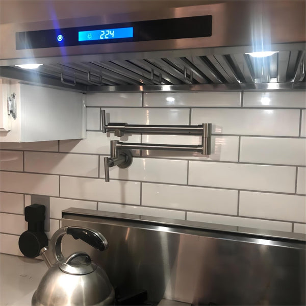 English Elm Pot Filler Wall Mount Brass Faucet with Swing Arm and Matte Black Finish for Kitchen T3177P277527