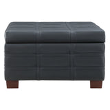 OSP Home Furnishings Detour Strap Ottoman Black