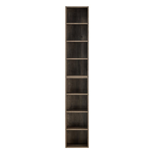 English Elm 8-Tier Media Tower Rack with Adjustable Shelves, Slim Tall 70.9" Bookcase for CDs DVDs & Decor W1781P182841