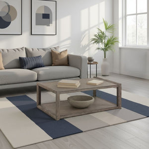English Elm Avana Rectangular Coffee Table Acacia Veneer Open Shelf Living Room Ready to Use B108P468531