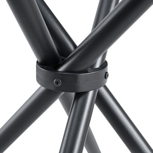 English Elm A Round Tempered Glass Dining Table with Sculptural Black Metal Legs for Modern Spaces W1151P411356