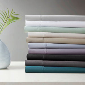 English Elm Cooling King Sheet Set - 4 Pc Cotton Blend With Breathable Sateen Weave For Ultimate Comfort & Style B035P294159