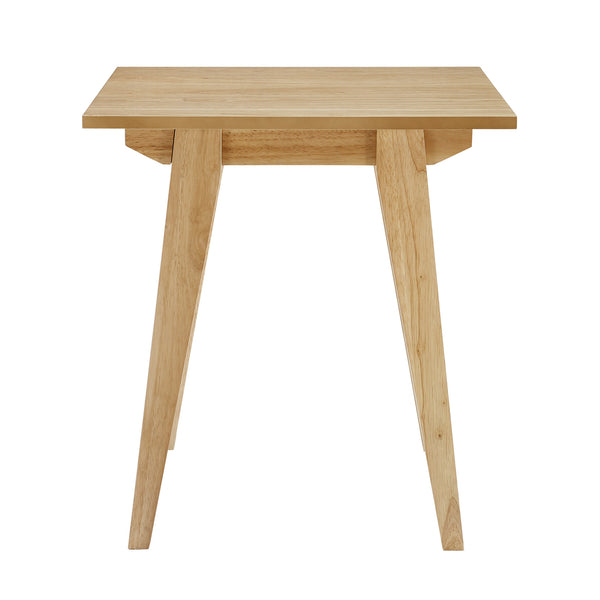 English Elm Walker Edison - Japandi Minimal Solid Wood Side Table with Tapered Legs — Sleek Veneer Nightstand for Small Spaces Light Brown 24.83 L x 22.94 W x 4.57 H B185P168911