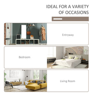 English Elm HOMCOM 3-in-1 Hall Tree Bench with Coat Rack, Shoe Shelf, 2 Drawers, 4 Hooks & Padded Seat—White W2225P217210