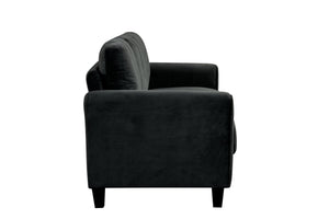 English Elm Couch Luxurious Black Velvet Sectional Set 1+2+3 - Modern Comfort For Stylish Living Spaces! W2121S00011