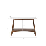 Madison Park Parker Mid-Century Console MP120-0096 Off-White/Pecan