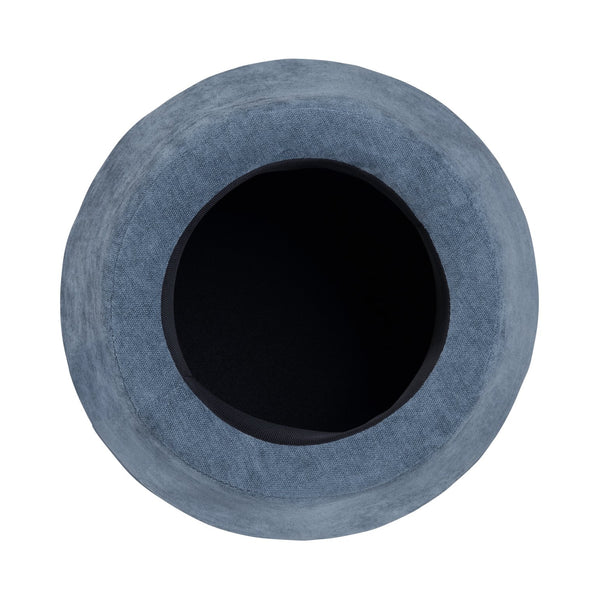 Crestview Collection Modern Mushroom-inspired Ottoman With Hidden Storage - Stylish Spice Yellow Accent For Any Room Navy Solid Wood Evfzr3908nvy