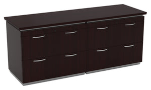 OSP Home Furnishings Tuxedo Double Lateral File Credenza for Modern Offices with Locking Storage and Cable Management TUXDKR-TYP206