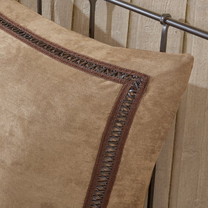 JLA Home Woolrich - Euro Hadley Plaid Euro Sham in Cozy Spun Fabric — Plush Blue & Taupe Plaid, Flange Edge, Machine Washable WR11-082