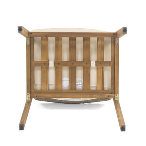 English Elm Christopher Knight Home® - Outdoor Acacia Wood Dining Armchair with Rope Weave Back, Water-Resistant Cushion, Durable 400lb Grey,Teak+ Beige N773P210139G