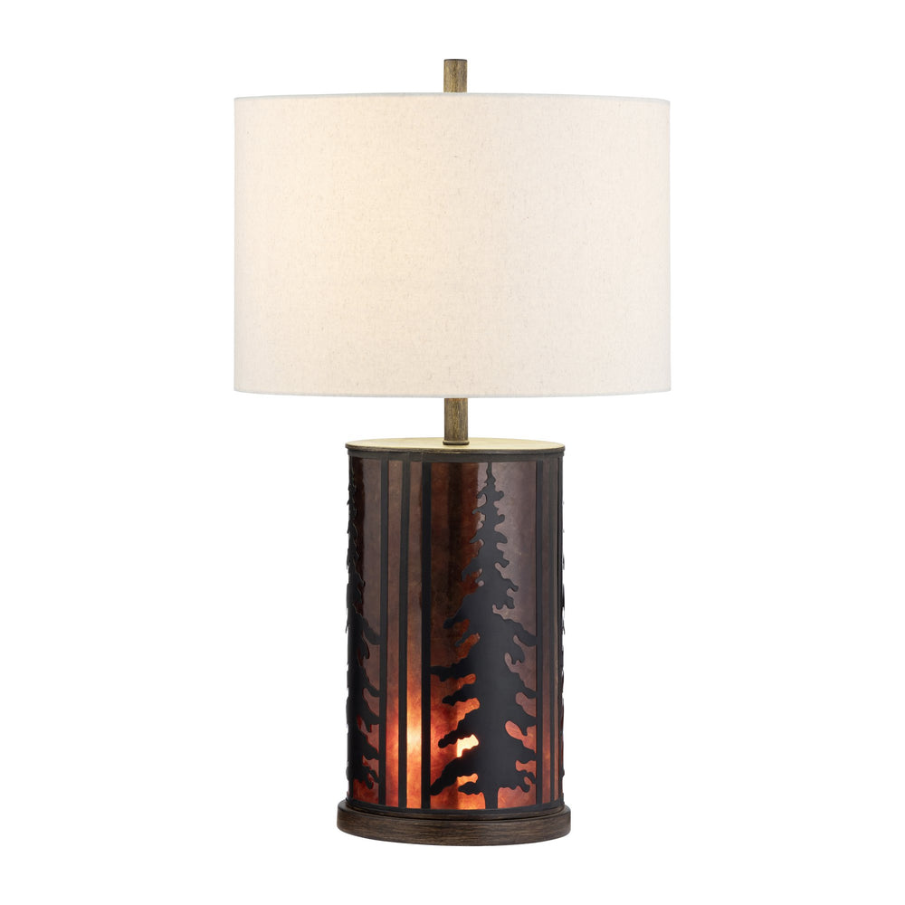 Crestview Collection 32"H Metal Table Lamp With Stylish Mica Shade & Convenient Nightlight - Perfect For Any Room Decor!   Cvazvp127