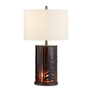 Crestview Collection 32"H Metal Table Lamp With Stylish Mica Shade & Convenient Nightlight - Perfect For Any Room Decor!   Cvazvp127