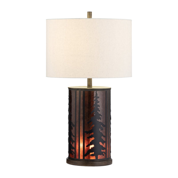 Crestview Collection 32"H Metal Table Lamp With Stylish Mica Shade & Convenient Nightlight - Perfect For Any Room Decor!   Cvazvp127