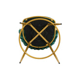 Christopher Knight Home® - Noble House - - Swivel Counter Height Bar Stools Set Of 2, 31.5" Bar Height Stools With Hand-Woven Backrest & Gold Metal Legs, Modern Low Back Upholstered Kitchen Chairs With Footrest For Island, Dining Room,Green