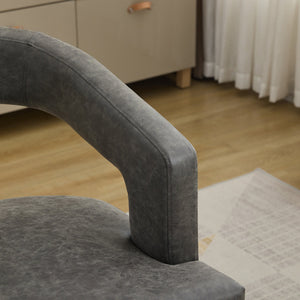 English Elm 25.79" Wide Modern Barrel Accent Chair - Gray Pu Upholstered With Weathered Wood Legs For Any Space W3118P254207