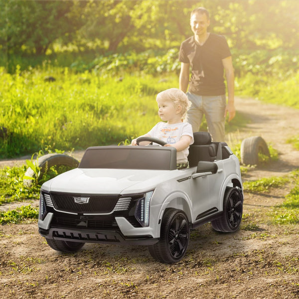 English Elm Qaba Licensed Cadillac Escalade 12v Two Seat Kids Ride on Truck with Remote W2225P249888