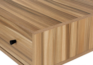 English Elm Computer Desk with Slim White Metal Frame and Single Drawer for Compact Home Office, 42" L Brown 52 L x 28 W x 7 H B2710P219889