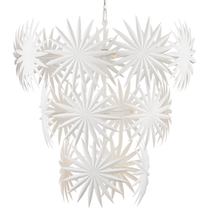 Bismarkia White Chandelier Inspired by Nature, Elegant Design with 13 Lights for Stunning Spaces