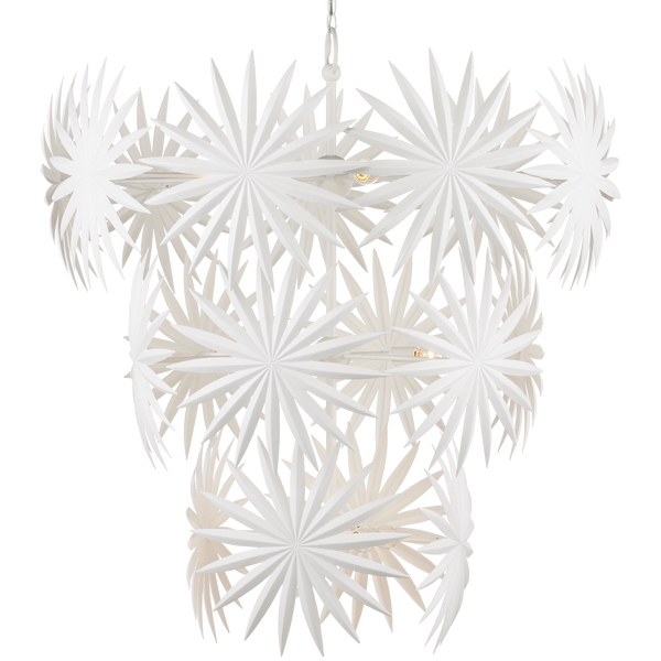 Bismarkia White Chandelier Inspired by Nature, Elegant Design with 13 Lights for Stunning Spaces