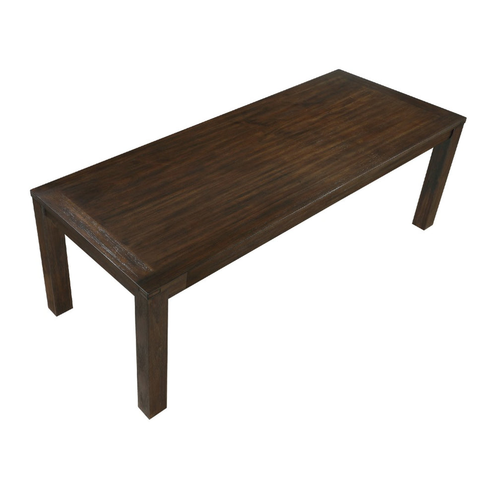English Elm Harry Rectangular Acacia Dining Table Seats Eight with Rich Grain and Clean Legs B056P417036