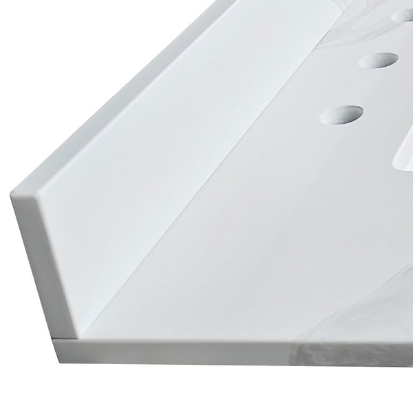 English Elm 31-inch Carrara Quartz Vanity Top Undermount Sink Backsplash Stain Resistant Bathroom W2699P459404