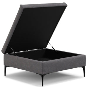 English Elm Rebecca Stylish Storage Ottoman With Lift-Up Lid – Modern Coffee Table & Extra Seating Solution B136P252694-GIGA