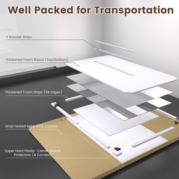 English Elm 48x24 Tempered Glass 3-Pack Home Gym Mirror Wall-Mounted Framed Silver HD Shatterproof Reflection T3757P347056