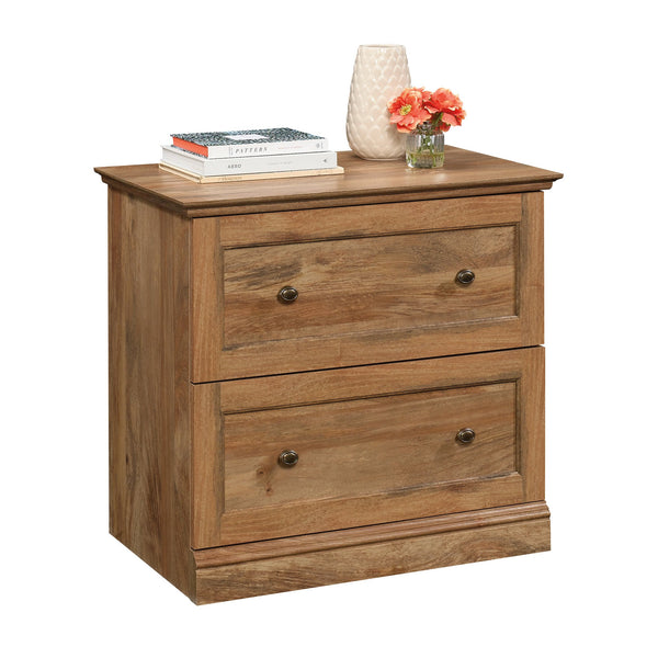 English Elm Lateral File Cabinet In Stylish Brown Finish - Durable, Compact Design For Efficient Document Storage B356P402720