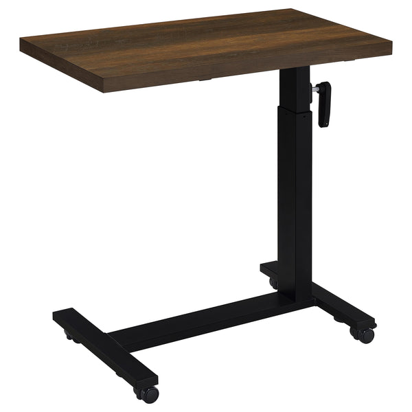 English Elm Geary Dark Pine Rolling C-Table with Hand Crank Height Adjust 27–39" Locking Casters for Laptop BreakfastGeary Dark Pine Rolling C-Table with Hand Crank Height Adjust 27–39" Locking Casters for Laptop Breakfast B062P375560