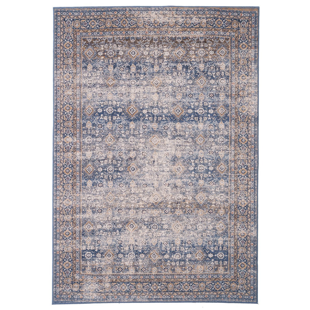 Capel Rugs Avery-bahktiar Vintage-inspired Wool Rug With Earthy Tones For Versatile Home Decor Charm Navy Linen, Tan 100% New Zealand Wool 3400rs05030706475