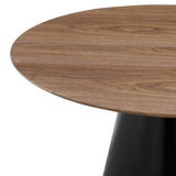 New Pacific Direct Mackenzie 47" Round Dining Table Walnut 47 x 47 x 30