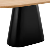 New Pacific Direct Magnus KD 63" Oval Dining Table, Light Oak Light Oak 63 x 35.5 x 30