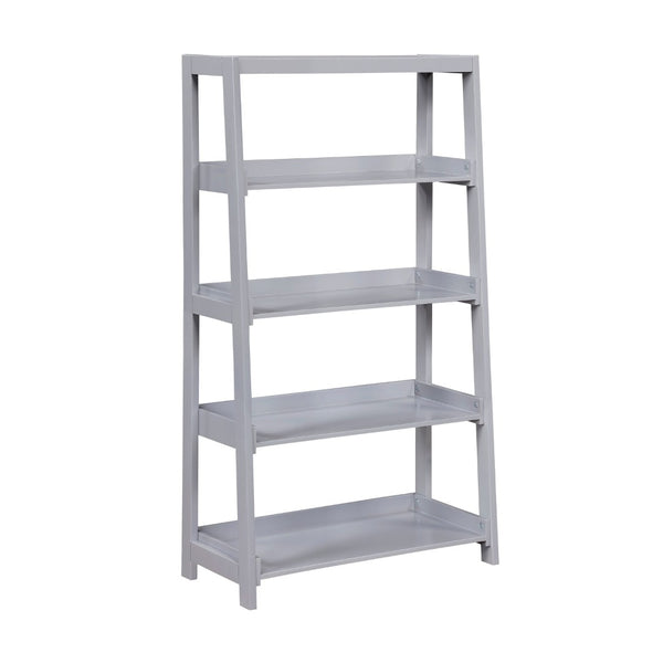 English Elm Modern Four Shelf Wooden Bookcase Vertical Storage Unit for Bedroom or Office Gray B011P460150