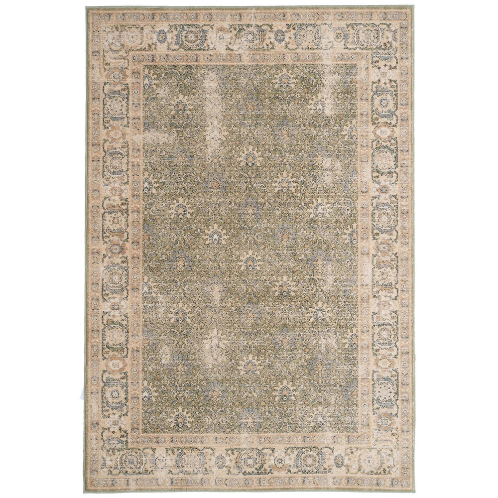Capel Rugs Avery-keshan Vintage-inspired Area Rug In Earthy Tones For A Cozy, Versatile Home Decor Upgrade Sage, Ivory 100% New Zealand Wool 3401rs09021205220