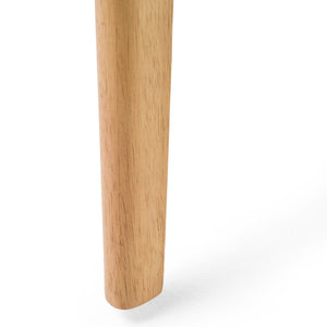 English Elm [video] Set of 2 Minimalist Dining Chairs with Cushioned Seats and Oak Rubberwood Legs N759P371095E
