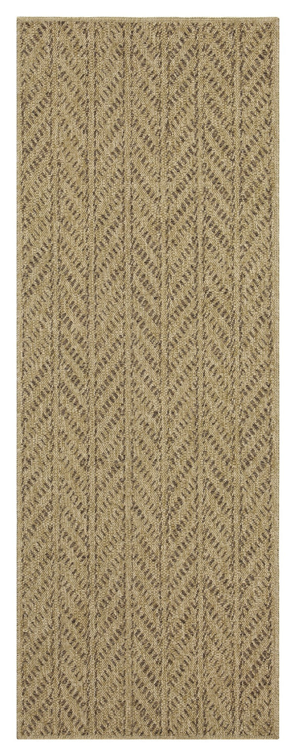English Elm Earth Jute/Mocha 2'7" X 7'3" Indoor/Outdoor Area Rug – Durable, Pet-Friendly, Easy Care & Stylish Design B186P198849