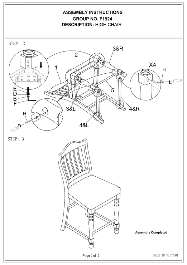 English Elm Dining Solid Wood 6-Piece Set with V-Back Chairs and Bench, Dark Finish, Contemporary Dining Appeal LIGHT GREY 59 L x 59 W x 9 H B011S00974