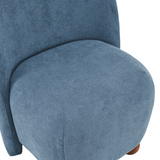 Christopher Knight Home® - Noble House - - Ultra-Soft Modern Low-Back Armless Accent Chair With Skin-Friendly Upholstery And Exquisite Round Pine Wood Feet, For Small Living Spaces, Living Room, Bedroom, Balcony, Office, Reading Nook, Blue