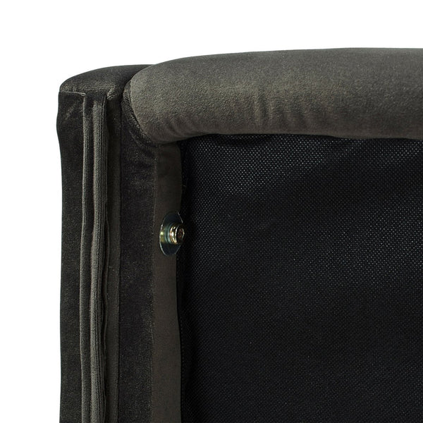 English Elm Jennifer Taylor Home - David Tufted Wingback King Bed with Dark Charcoal Velvet, Nailhead Trim, Solid Hardwood Frame, Luxurious Support B2719P245935