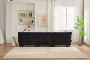 English Elm United We Win U-Shaped Modular Cloud Couch With 2 Ottomans & Bolster Pillows For Ultimate Comfort W1568S00196-GIGA