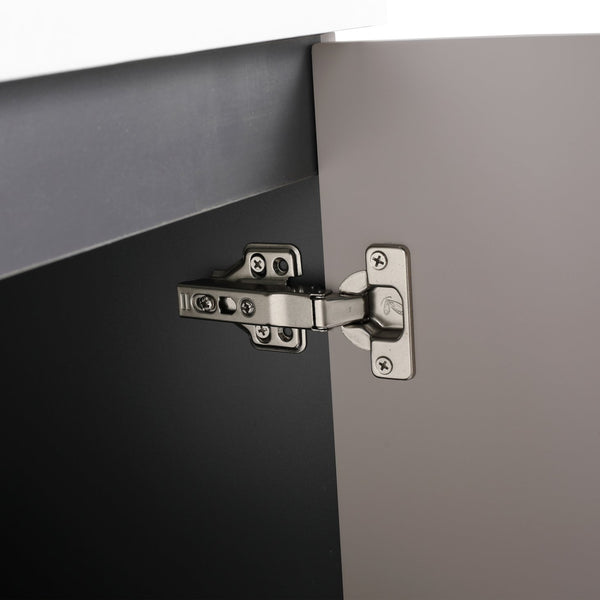 English Elm 36" Freestanding Bathroom Vanity with Resin Sink, Soft-Close Doors, Adjustable Shelf & 3 Handles W999S00336