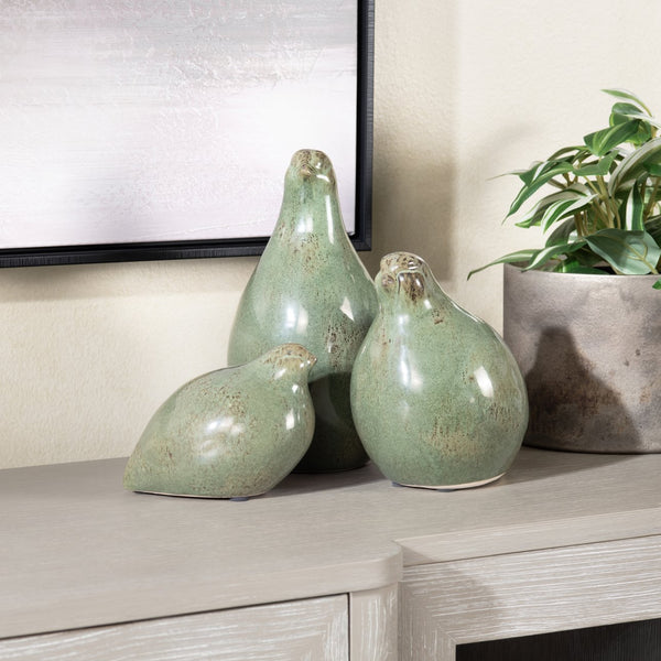 Crestview Collection Partridge Statues - Elegant China Bird Decor By Crestview For Home & Garden - Unique Accessories   Cvdzep035a